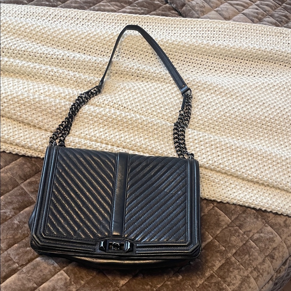 Black Quilted Jumbo Love